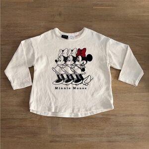 ZARA x Disney | Minnie Mouse White Kids Sweatshirt | 3-4y